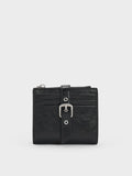 Blaise Grommet Belt Top Zip Small Wallet_Noir