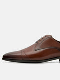 PEDRO Leather Derby Shoes- Brown