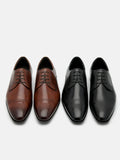 PEDRO Leather Derby Shoes- Brown