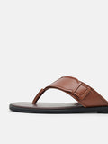PEDRO Buckle Thong Sandals- Brown