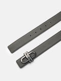 PEDRO Icon Leather Reversible Tang Belt- Dark Grey