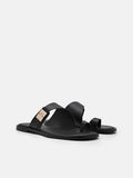 PEDRO Jatte Leather Sandals- Black