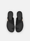 PEDRO Jatte Leather Sandals- Black
