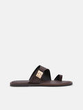 PEDRO Jatte Leather Sandals- Dark Brown
