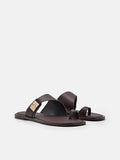 PEDRO Jatte Leather Sandals- Dark Brown
