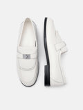 PEDRO Jatte Leather Loafers- Chalk