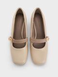 CHARLES & KEITH Women Lando Two-Tone Mary Jane Pumps_Chalk