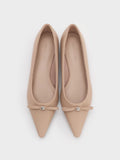 Bow Pointed Ballet Flats_Nude