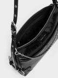 CHARLES & KEITH Women Antonella Chain-Strap Side-Buckle Shoulder Bag_Noir