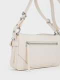 CHARLES & KEITH Women Antonella Chain-Strap Side-Buckle Crossbody Bag_Cream