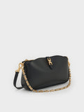CHARLES & KEITH Women Adalyn Chain Shoulder Bag_Black