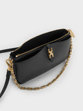 CHARLES & KEITH Women Adalyn Chain Shoulder Bag_Black