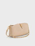 CHARLES & KEITH Women Adalyn Chain Shoulder Bag_Dusted Oat