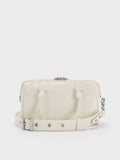 Philomena Panelled Chain-Handle Bowling Bag_Cream