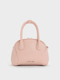 CHARLES & KEITH Women Nelly Bowling Bag_Light Pink