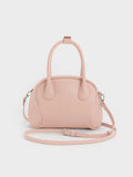 CHARLES & KEITH Women Nelly Bowling Bag_Light Pink
