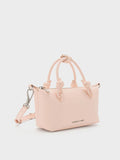 CHARLES & KEITH Women Sammie Knotted-Handle Tote Bag_Soft Pink