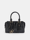 CHARLES & KEITH Women Britton Top Handle Tote Bag_Black