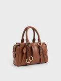 CHARLES & KEITH Women Britton Top Handle Tote Bag_Chocolate