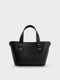 CHARLES & KEITH Women Mini Shania Double-Handle Tote Bag_Black