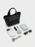 CHARLES & KEITH Women Mini Shania Double-Handle Tote Bag_Black