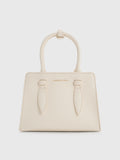 CHARLES & KEITH Women Allyn Structured Trapeze Tote Bag_Cream