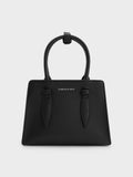 CHARLES & KEITH Women Allyn Structured Trapeze Tote Bag_Noir