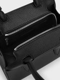 CHARLES & KEITH Women Allyn Structured Trapeze Tote Bag_Noir