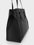 CHARLES & KEITH Women Allyn Elongated-Handle Tote Bag_Noir