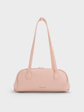 CHARLES & KEITH Women Nelly Elongated Shoulder Bag_Light Pink
