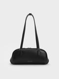 CHARLES & KEITH Women Nelly Elongated Shoulder Bag_Noir