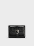 CHARLES & KEITH Women Blaise Grommet-Belt Wallet_Noir