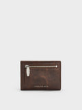 CHARLES & KEITH Women Blaise Grommet-Belt Wallet_Distressed Coffee