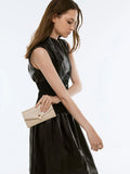 CHARLES & KEITH Women Lilibet Chain-Strap Long Wallet_Dusted Oat