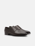 PEDRO Leather Derby Shoes- Dark Brown