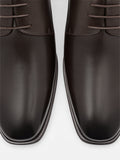 PEDRO Leather Derby Shoes- Dark Brown