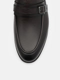 PEDRO Altitude Embossed Leather Loafers -Dark Brown