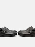 PEDRO Altitude Embossed Leather Loafers -Dark Brown