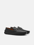 PEDRO Alistair Leather Horsebit Driving Shoes- Black