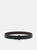 PEDRO Saffiano Leather Reversible Tang Belt- Black