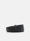 PEDRO Saffiano Leather Reversible Tang Belt- Black