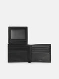 PEDRO Leather Bi-Fold Flip Wallet- Black