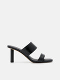 PEDRO Leather Heel Sandals- Black