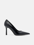 PEDRO Leather Heel Pumps- Black