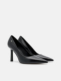 PEDRO Leather Heel Pumps- Black