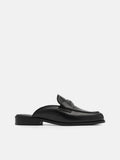 PEDRO Mackenzie Leather Mule Loafers -Black