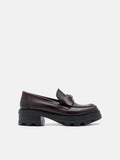 PEDRO Leather Loafers- Wine