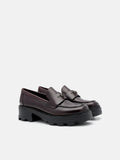 PEDRO Leather Loafers- Wine