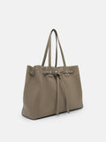 PEDRO Demi Oversized Leather Tote Bag-Taupe
