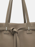 PEDRO Demi Oversized Leather Tote Bag-Taupe